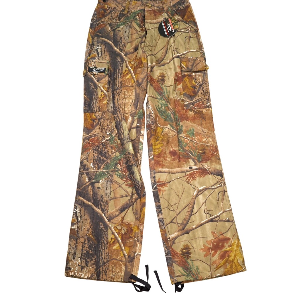 Realtree Whitewater Pants Men S 27W 30L Tan Orange Camo Hunting AP040 NWT